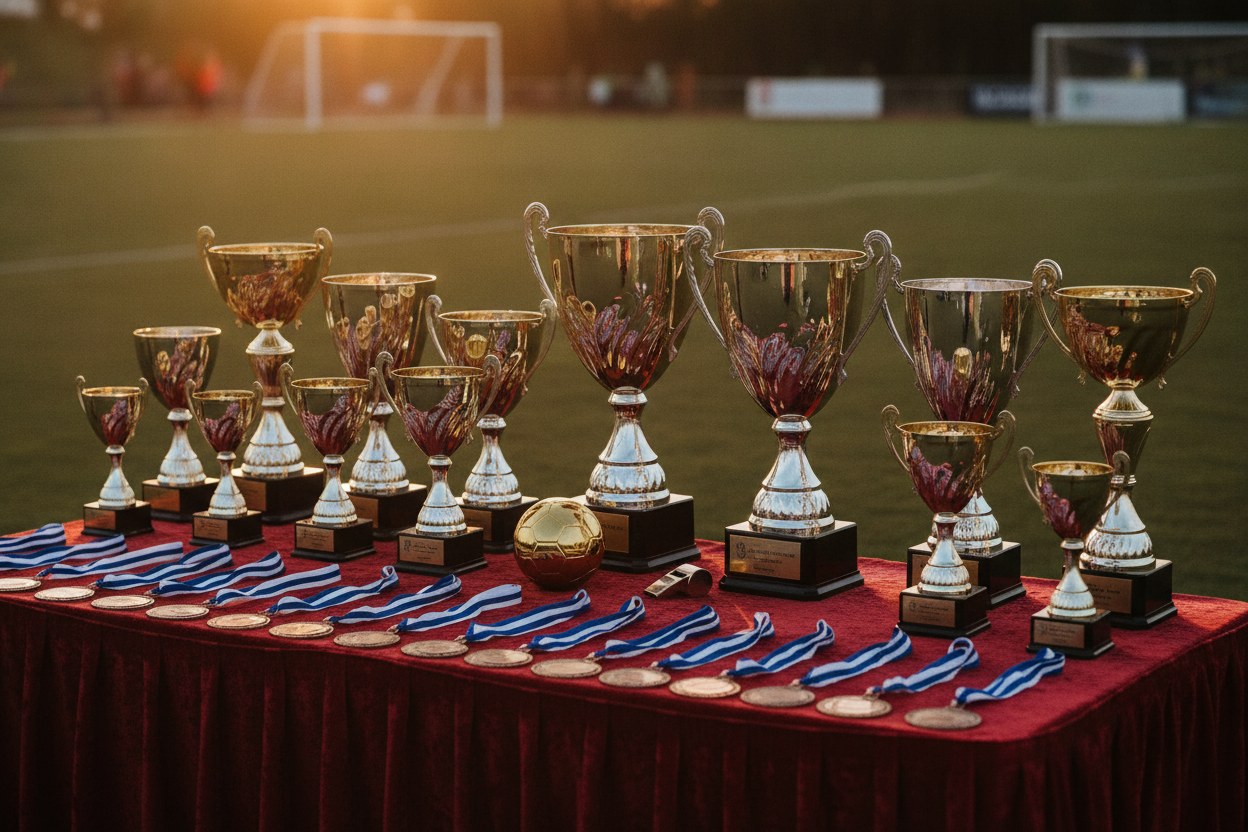 Gençlik futbol kupa töreni ödülleri